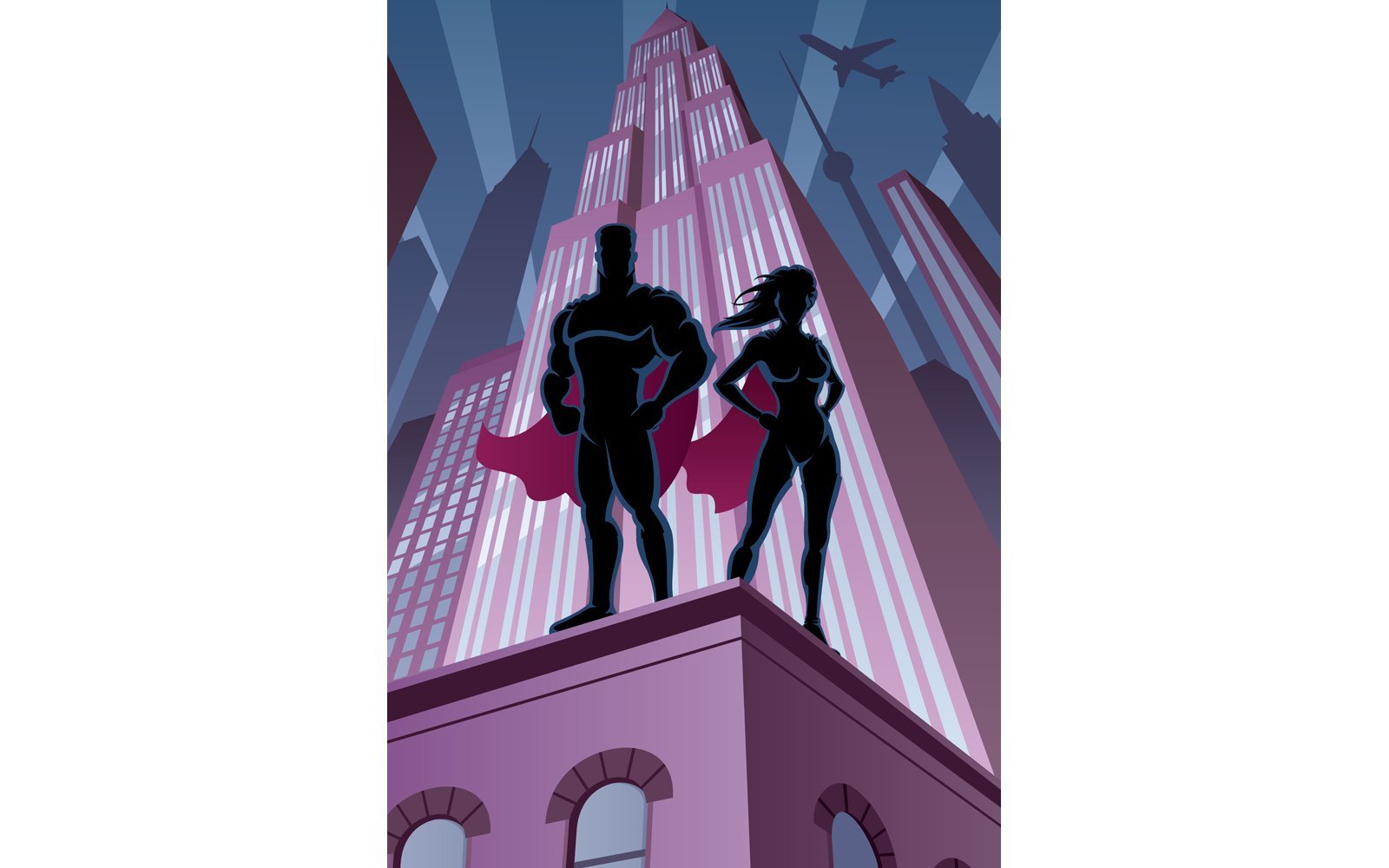 Kit Graphique #152604 Superhero Couple Divers Modles Web - Logo template Preview