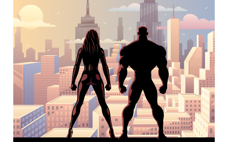 Superhero Couple Watch Day 2 - Illustration