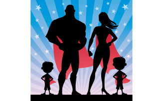 Superhero Family Boys - Illustration