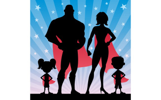 Superhero Family - Illustration