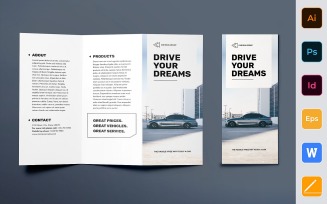 Car Dealership Brochure Trifold - Corporate Identity Template