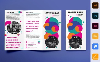 Lounge Bar Brochure Trifold - Corporate Identity Template