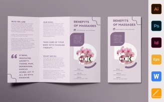 Massage Spa Salon Brochure Trifold - Corporate Identity Template