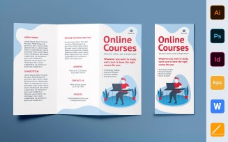 Online Courses Brochure Trifold - Corporate Identity Template