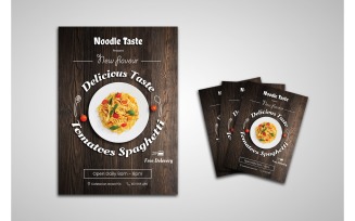 Flyer Noodle Food - Corporate Identity Template