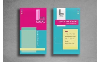 Business Card Caroline Evan - Corporate Identity Template