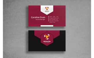 Business Card Hexagon - Corporate Identity Template