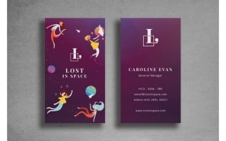 Business Card Lost In Space - Corporate Identity Template