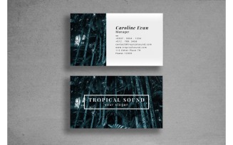 Business Card Tropical Sound - Corporate Identity Template