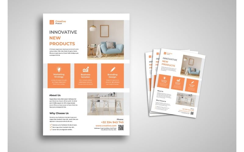 Flyer Living Room - Corporate Identity Template