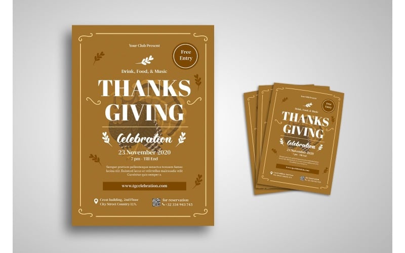 Flyer Thanks Giving - Corporate Identity Template
