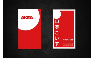 Business Card Akita - Corporate Identity Template