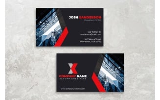 Business Card Josh Sanderson - Corporate Identity Template