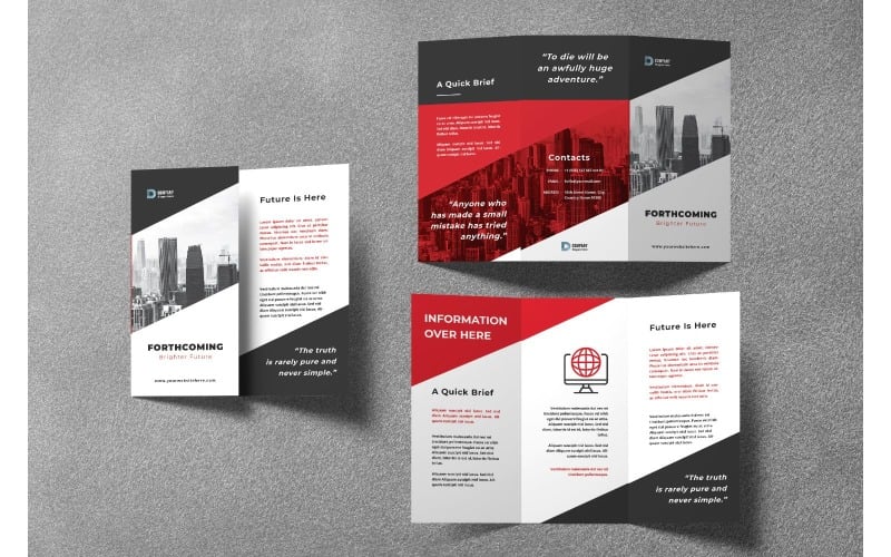 Trifold Beauty Forthcoming - Corporate Identity Template
