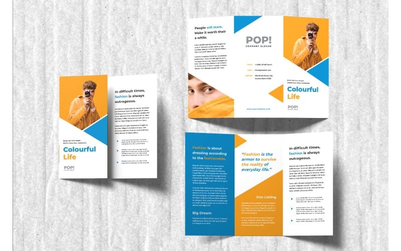 Trifold Colourful Life - Corporate Identity Template