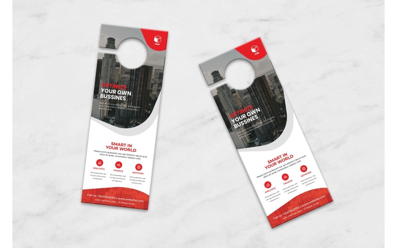 Door Hanger Cube - Corporate Identity Template