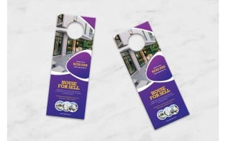 Door Hanger House For Sell - Corporate Identity Template