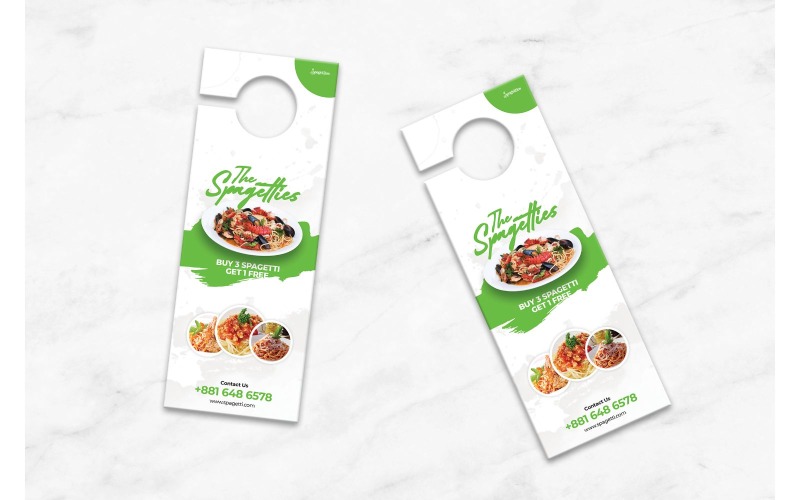 Door Hanger Spagetties - Corporate Identity Template