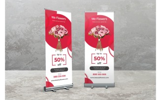 Roll Banner Flower - Corporate Identity Template