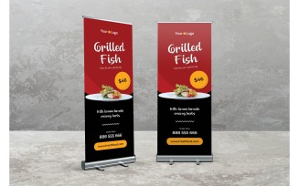 Roll Banner Grilled Fish - Corporate Identity Template