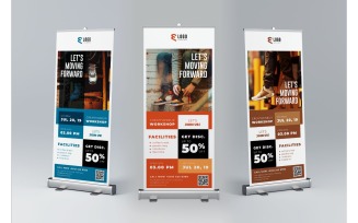 Roll Banner Let's Moving Forward - Corporate Identity Template