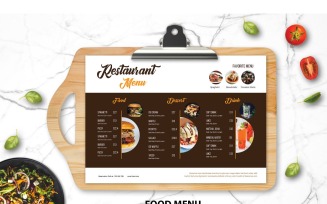 Food Menu Brown And White - Corporate Identity Template