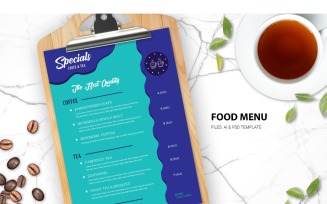 Food Menu Coffee & Tea - Corporate Identity Template