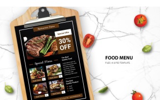 Food Menu Steak - Corporate Identity Template