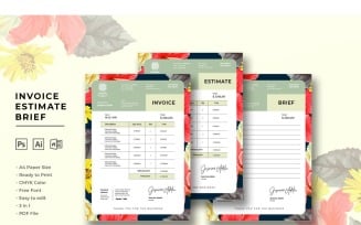 Invoice Floral - Corporate Identity Template