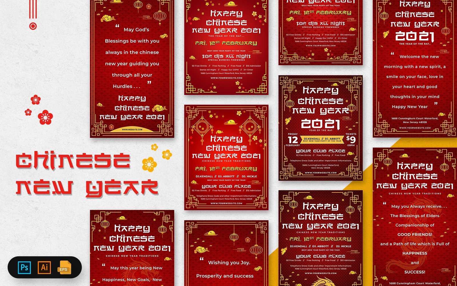 Kit Graphique #153434 Chinese Newyear Divers Modles Web - Logo template Preview