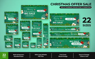 Christmas Sale Web Ad Banners Social Media Template