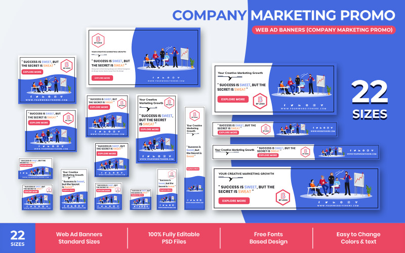 Company Marketing Web Ad Banners Social Media Template