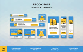 Ebook Web Ad Banner Template for Social Media