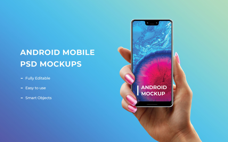 Mobile with Hand product mockup Product Mockup
