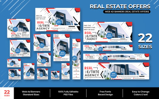 Real Estate Web Ad Banners Social Media Template