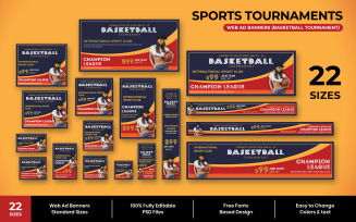 Sport Tournament Web Ad Banners Social Media Template