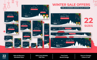 Winter Sale Web Ad Banners Social Media Template