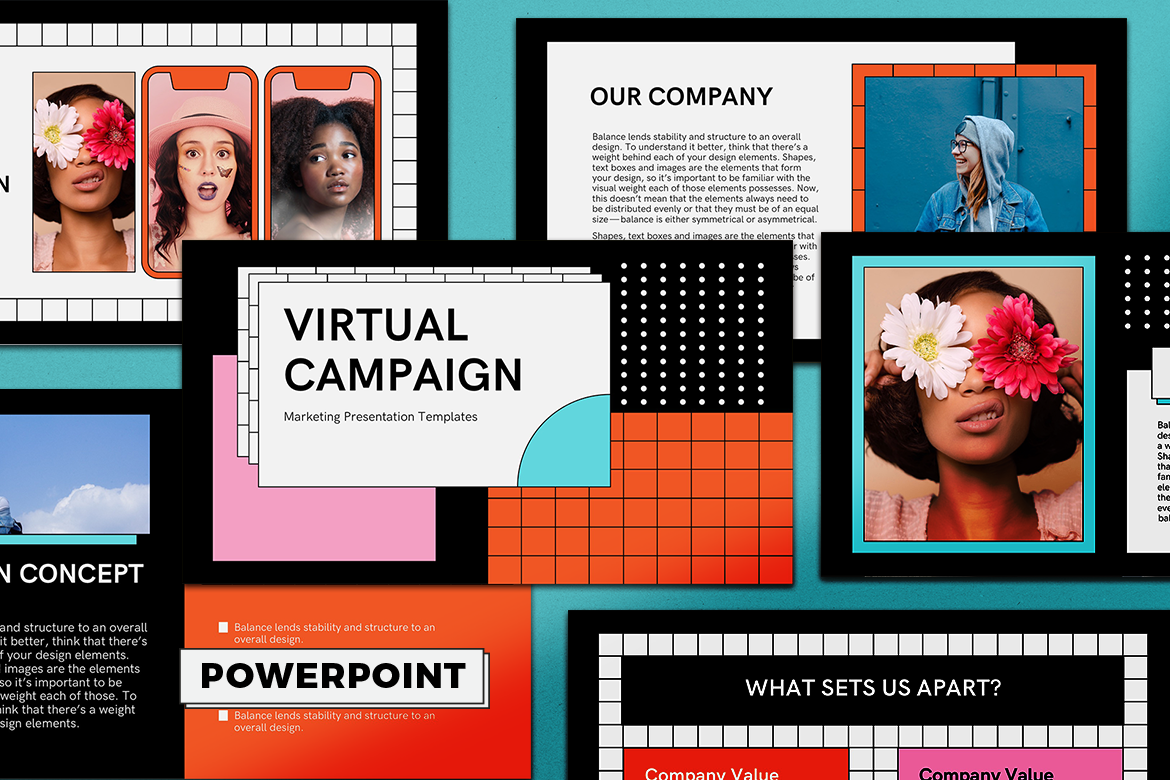Virtual Campaign  Presentation PowerPoint template