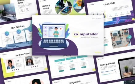 Computador Technology Presentation PowerPoint Template