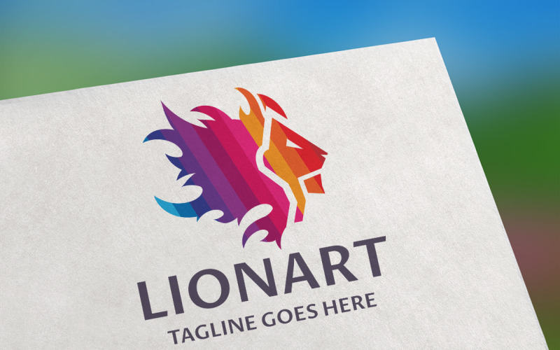 Lion Art Logo Template
