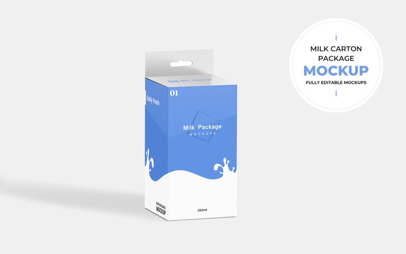 Milk Carton Package product mockup Product Mockup