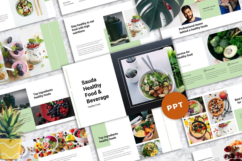 "Sauda- Food & Beverages PowerPoint Template" PowerPoint Template №153516
