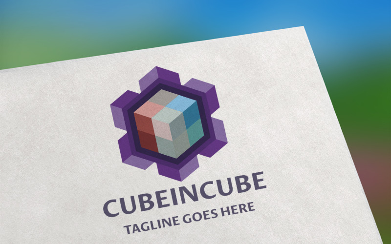 Cube in cube Logo Template