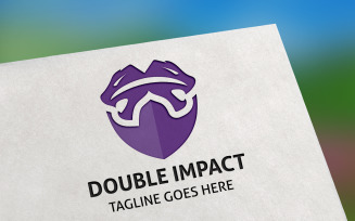 Double Impact Logo Template