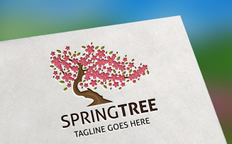 Spring Tree Logo Template