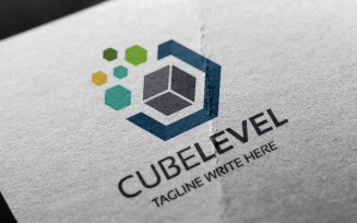 Cube Level Logo Template