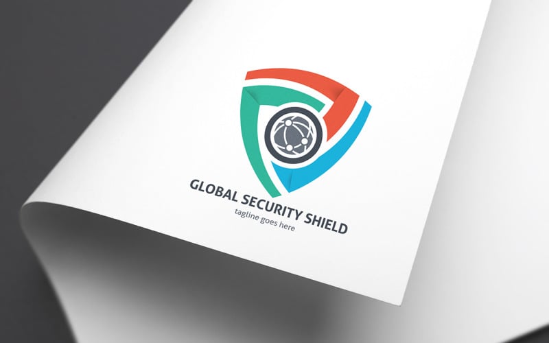 Global Security Shield Logo Template