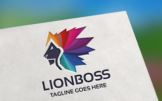Lion Boss Logo Template