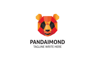 Panda Diamond Logo Template