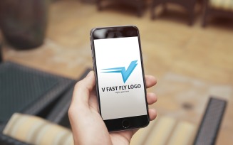 V Fast Fly Logo Template